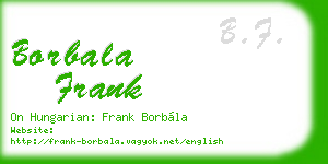 borbala frank business card