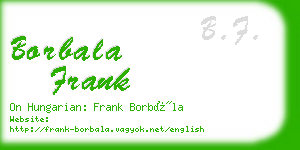 borbala frank business card
